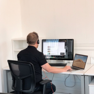 Man working at desk