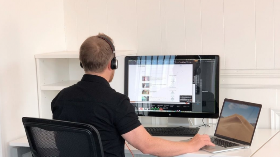 Man working at desk